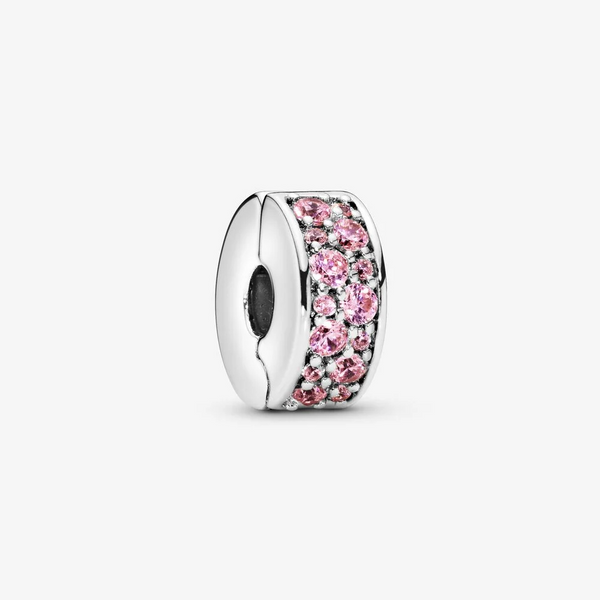 Pandora Clip con pavé rosa
