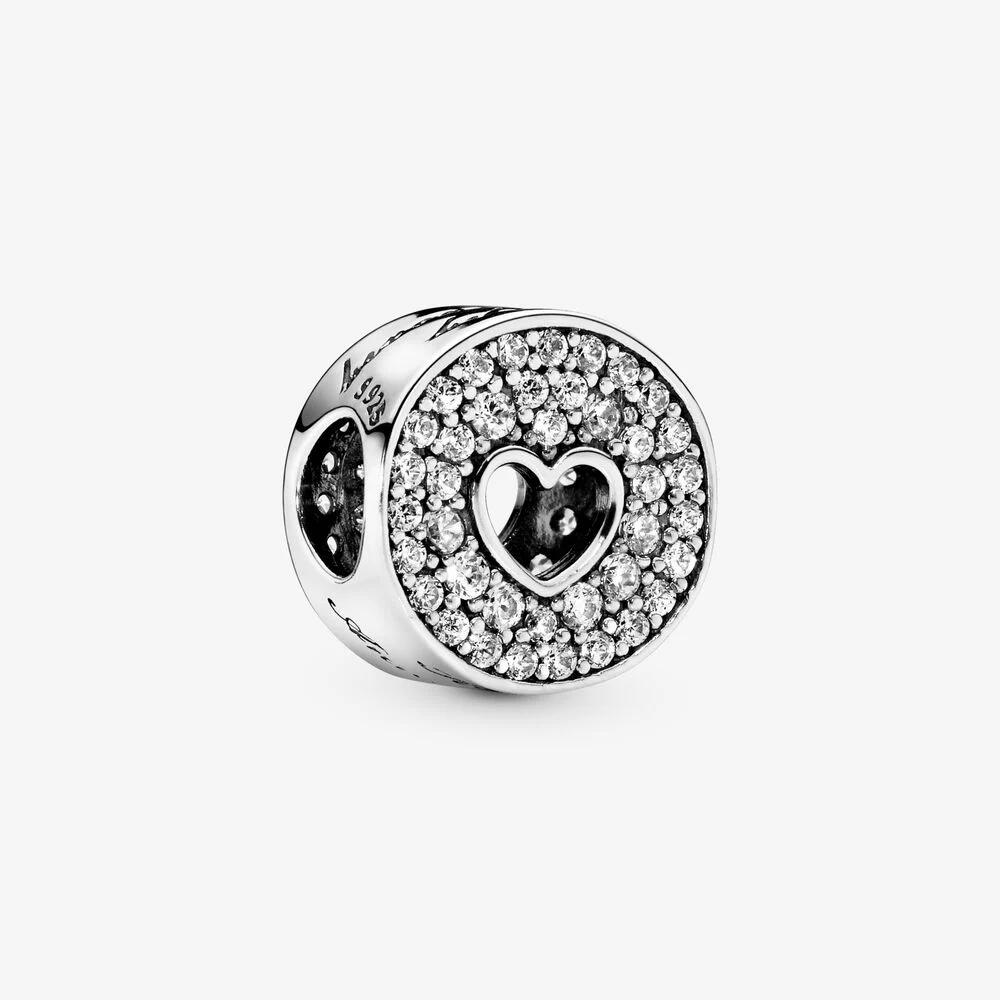 Pandora Charm Buon Anniversario Pavé e cuore