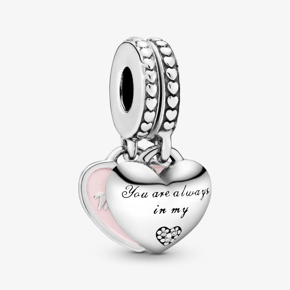 Pandora charm pendente cuori mamma e figlia