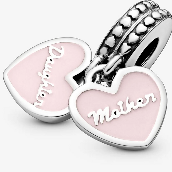 Pandora charm pendente cuori mamma e figlia