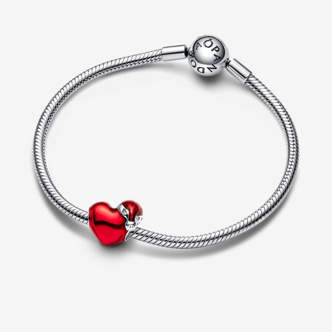 Pandora Charm Cuore Rosso Natalizio