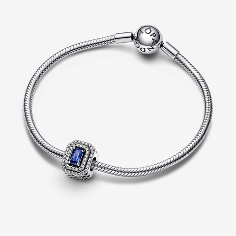 Pandora Charm Pavè e Pietra Blu