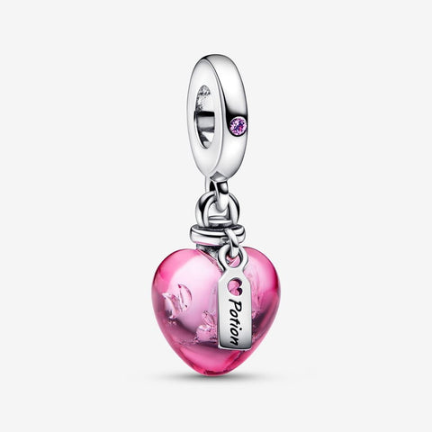 Pandora Charm Pendente Pozione Amore in Vetro di Murano