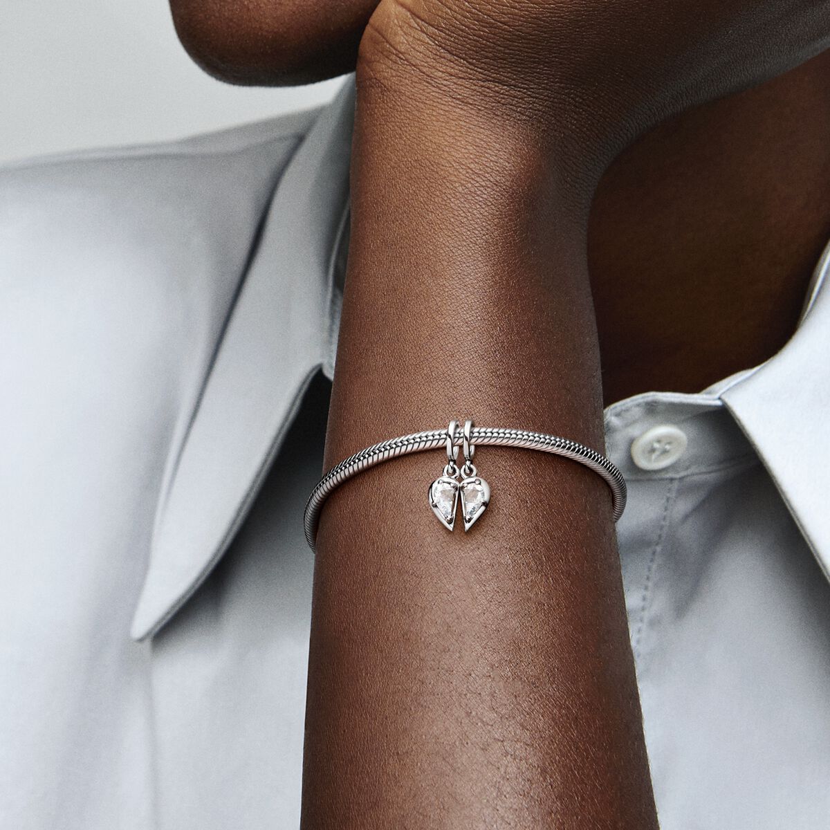 Pandora Charm pendente Cuore Mamma e Figlia Divisibile