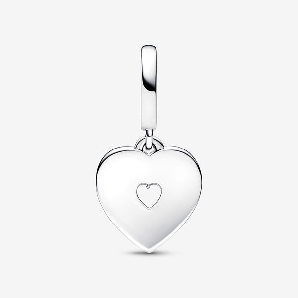 Pandora Charm pendente Doppio Cuore con Perle Coltivate d'Acqua Dolce