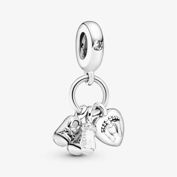 Pandora Charm pendente Scarpine e biberon bebè