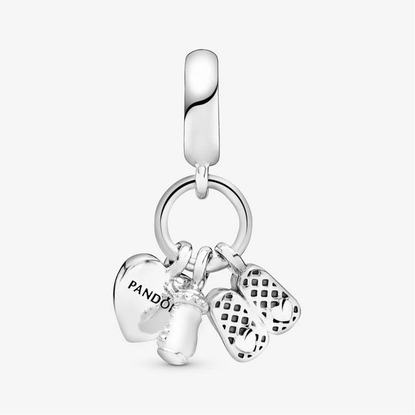 Pandora Charm pendente Scarpine e biberon bebè