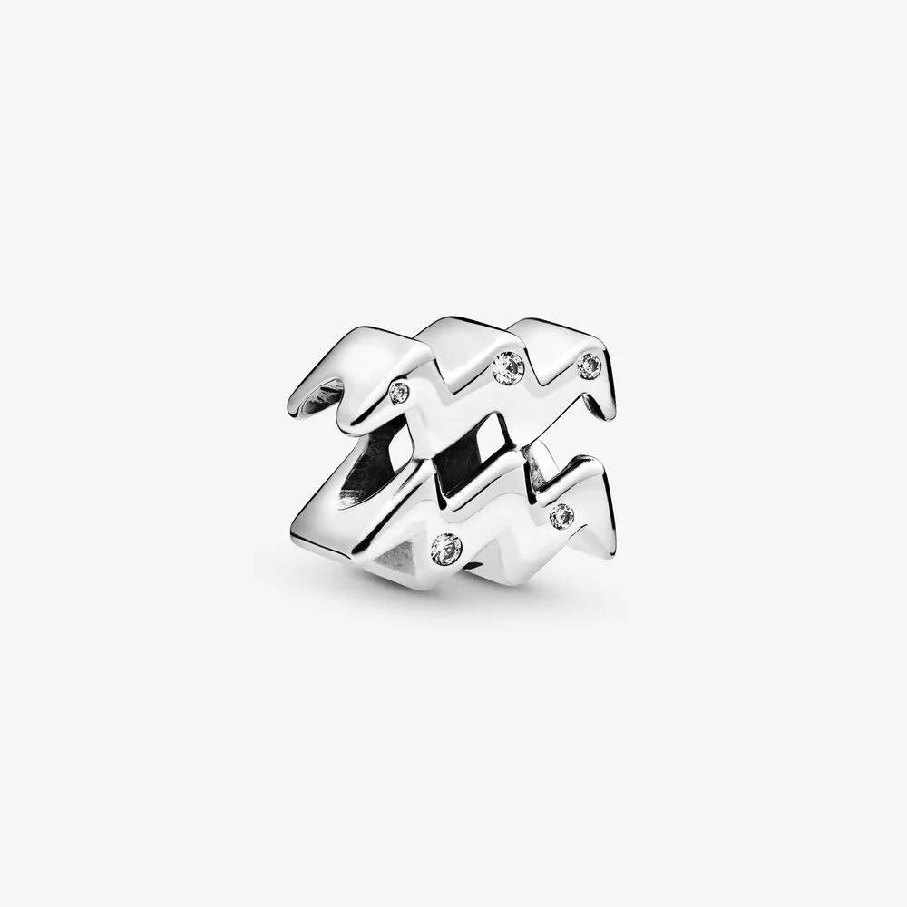 Pandora Charm dello zodiaco Acquario scintillante