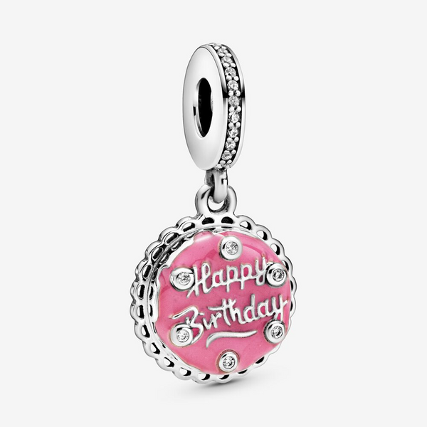 Pandora charm pendente Torta di compleanno rosa