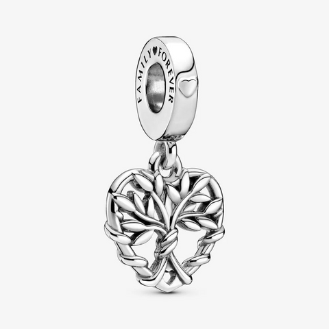 Pandora Charm pendente a cuore Albero della famiglia