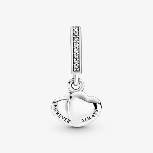 Pandora Charm pendente Doppio cuore bicolore