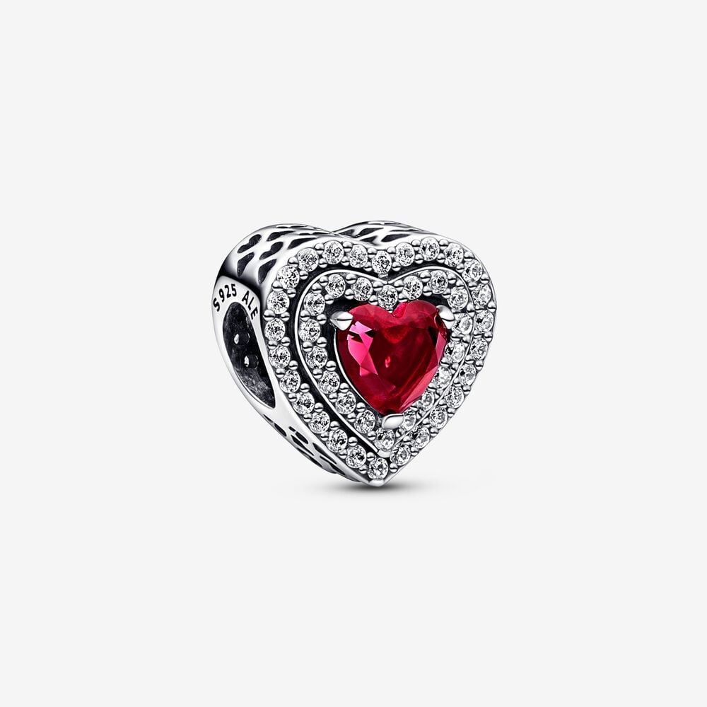 Pandora Charm Cuore Rosso e Pavè