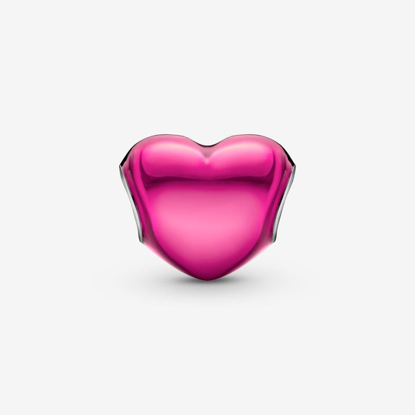 Pandora Charm Cuore Metallico Rosa