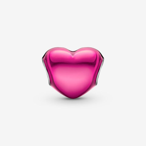 Pandora Charm Cuore Metallico Rosa