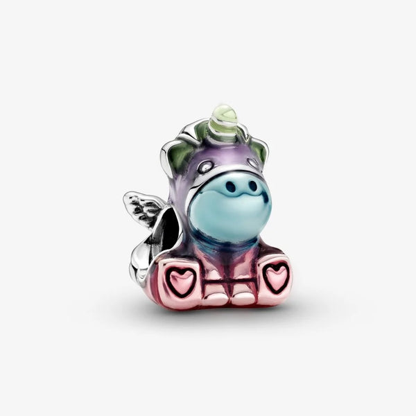 Pandora Charm Bruno l’unicorno con arcobaleno colorato