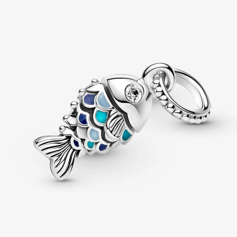 Pandora Charm pendente Pesce con squame blu