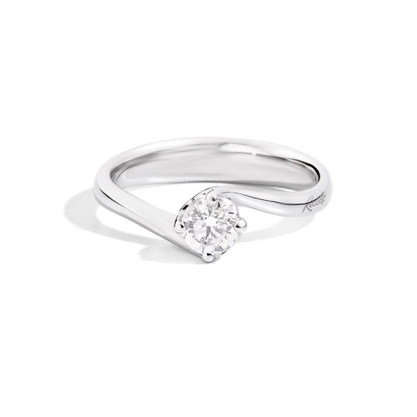 Recarlo Anello Solitario Anniversary in Platino