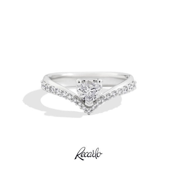 Recarlo Anello fantasia in oro bianco e diamanti