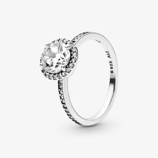 Pandora Anello Punto Luce scintillante con pietra rotonda