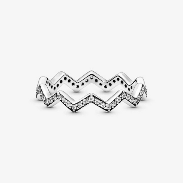 Pandora Anello Zigzag scintillante