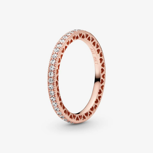 Pandora Anello pietre scintillanti e cuori
