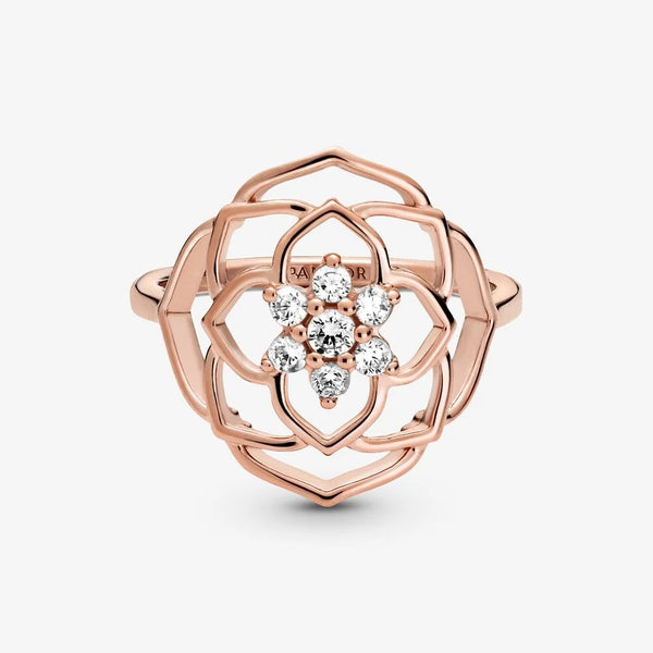 Pandora Anello scenografico Petali di rosa