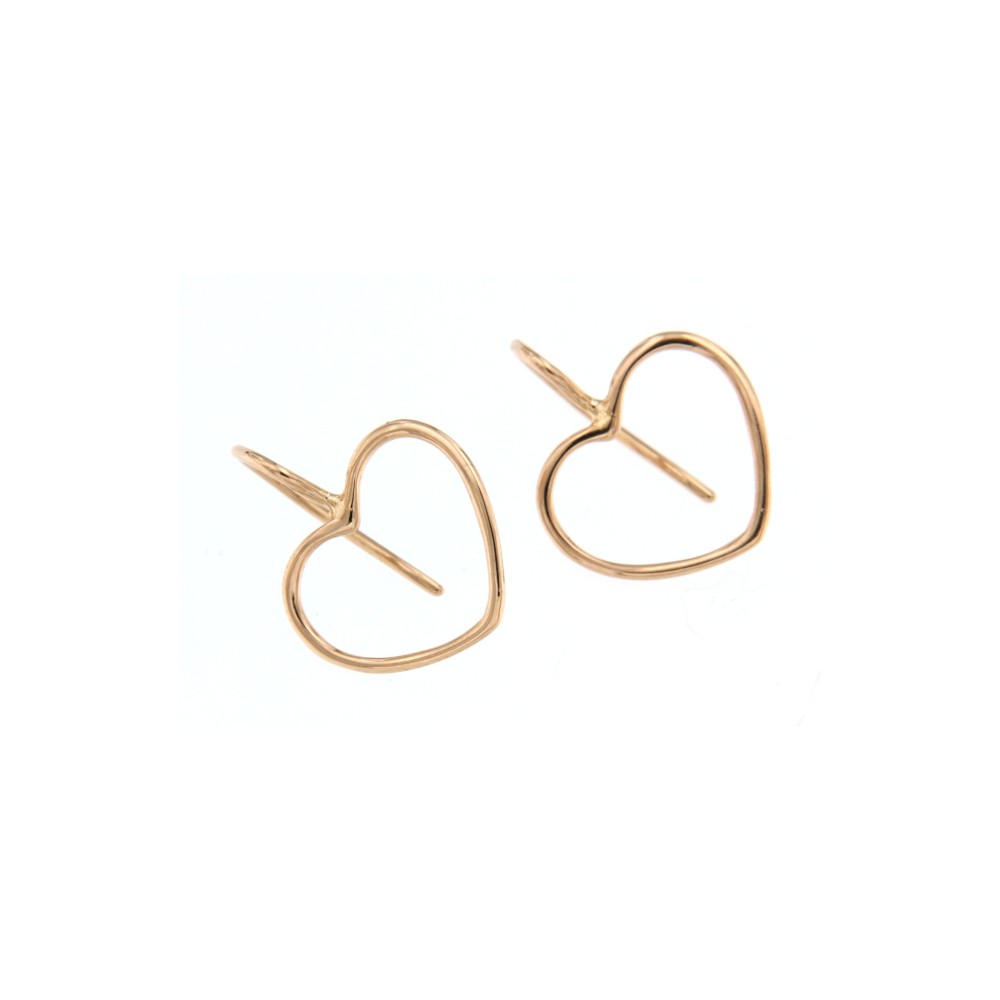 Marco Gerbella - Orecchini a gancio con cuore in oro giallo