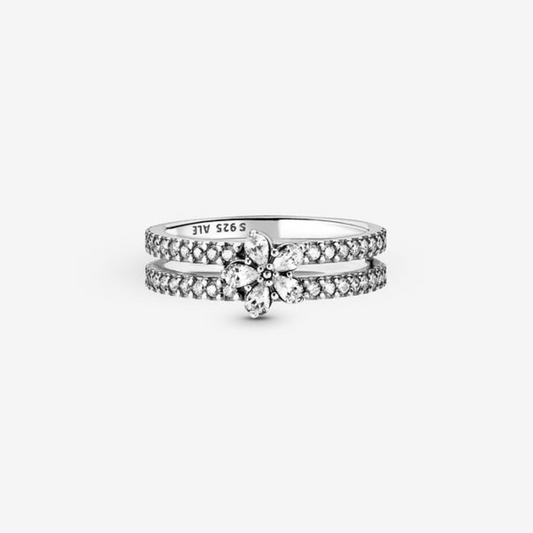 Pandora Anello doppio Fiocco di neve scintillante