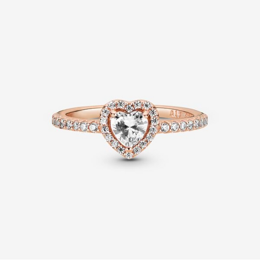 Pandora Anello con cuore in rilievo scintillante