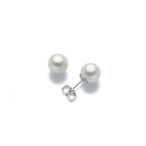 Miluna - Orecchini forma tonda in oro 18kt e perle