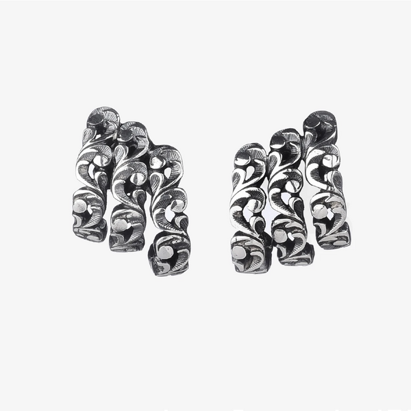 Maria e Luisa Jewels Orecchini a lobo in argento brunito