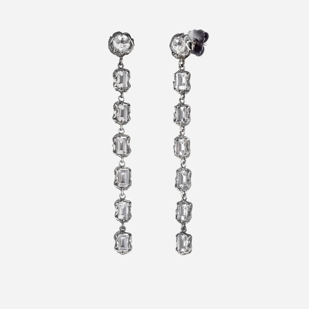 Maria e Luisa Jewels - Orecchini Cascade argento e cristallo di rocca