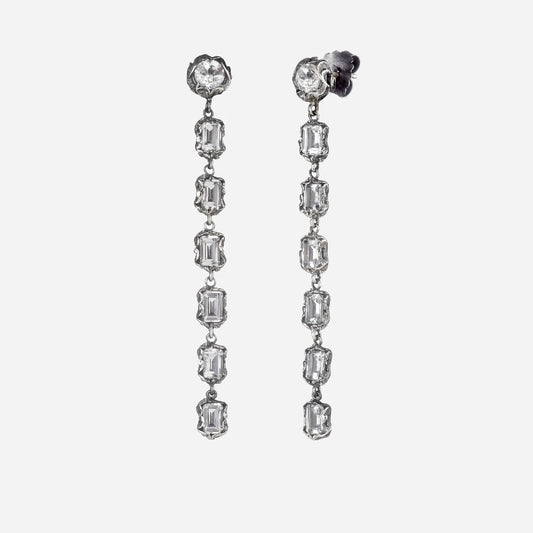Maria e Luisa Jewels - Orecchini Cascade argento e cristallo di rocca