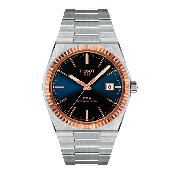 Tissot - Orologio PRX Powermatic 80, 18k Gold Bezel