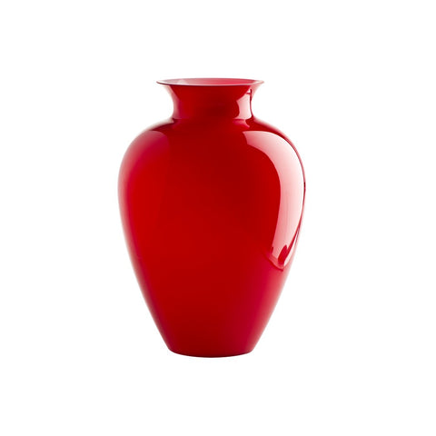 Venini Vaso Labuan colore rosso / lattimo 29 cm
