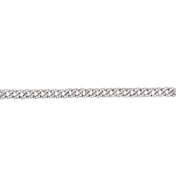 Bracciale Groumette Crivelli in oro bianco e diamanti