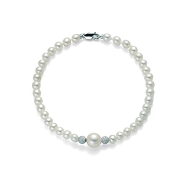 Miluna - Bracciale in oro bianco 18 kt e perle