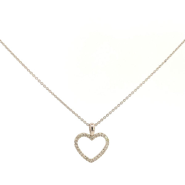  Dettaglio cuore con diamanti collana Crivelli in oro bianco