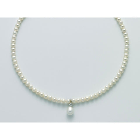 Miluna - Collana di perle con pendente di perla e diamanti