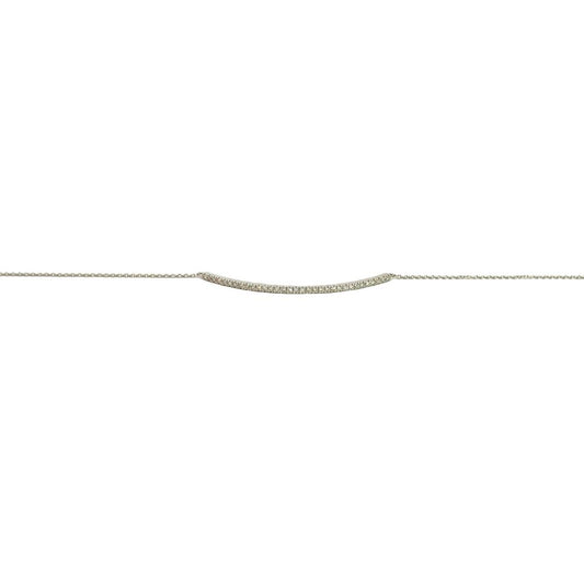 Bracciale Crivelli in oro bianco con barretta rigida con diamanti bianchi