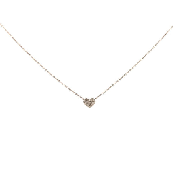 Crivelli Girocollo con cuore in oro bianco e diamanti