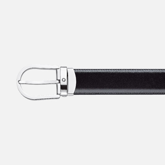 Montblanc - Cintura reversibile regolabile nera/marrone