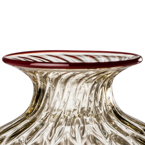 Venini Vaso Monofiore Balloton rosso / talpa  20.5 cm