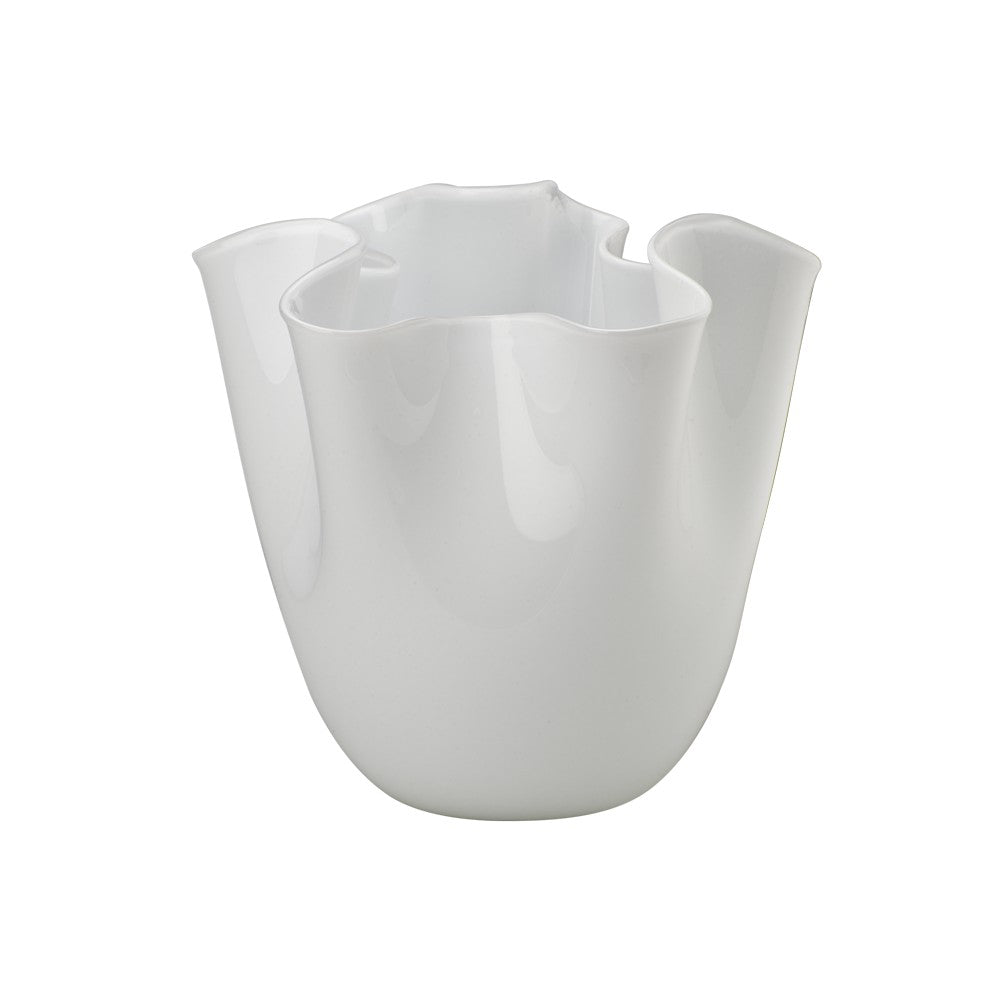 Venini Vaso Fazzoletto Lattimo 24 cm