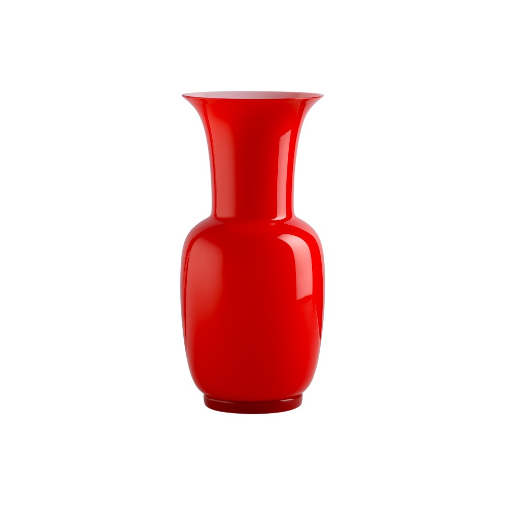 Venini Vaso Opalino Rosso 36 cm